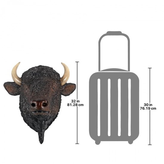 Design Toscano American Bison Head Wall Decor