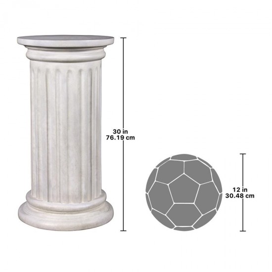 Design Toscano Roman Doric Column Classical Fluted Plinth: Large