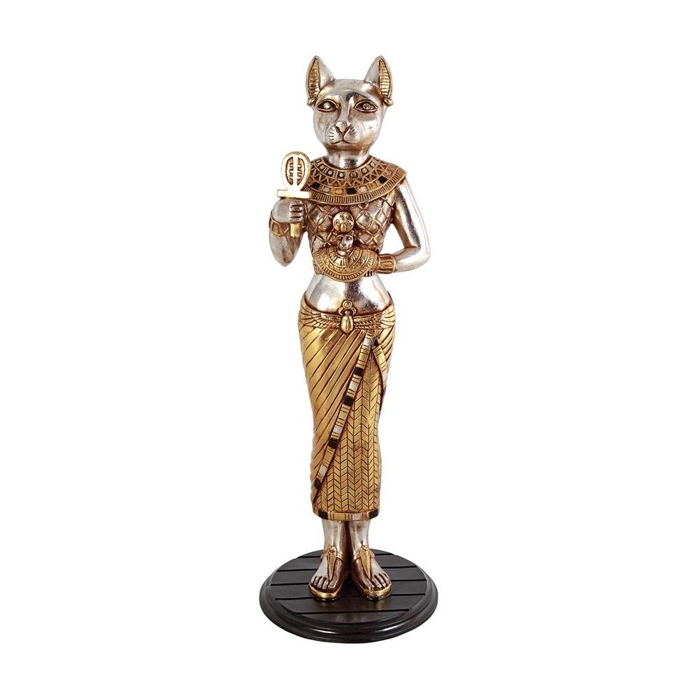 Design Toscano Standing Bastet W/ Ankh Statue