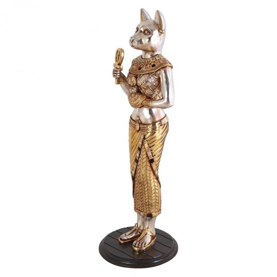 Design Toscano Standing Bastet W/ Ankh Statue