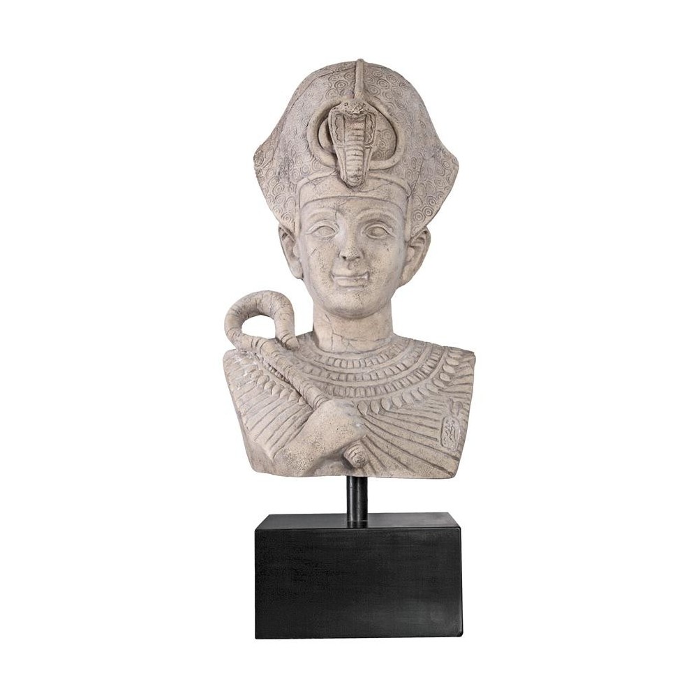 Design Toscano Egyptian Ramses Bust On Museum Mount