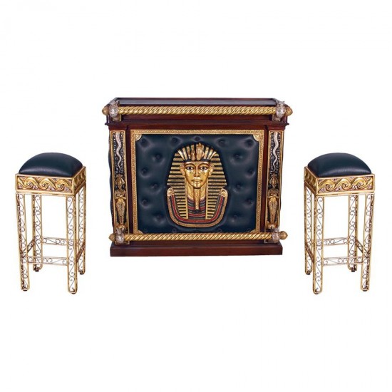 Design Toscano Altar Of Tenenit Bar W/ 2 Stools