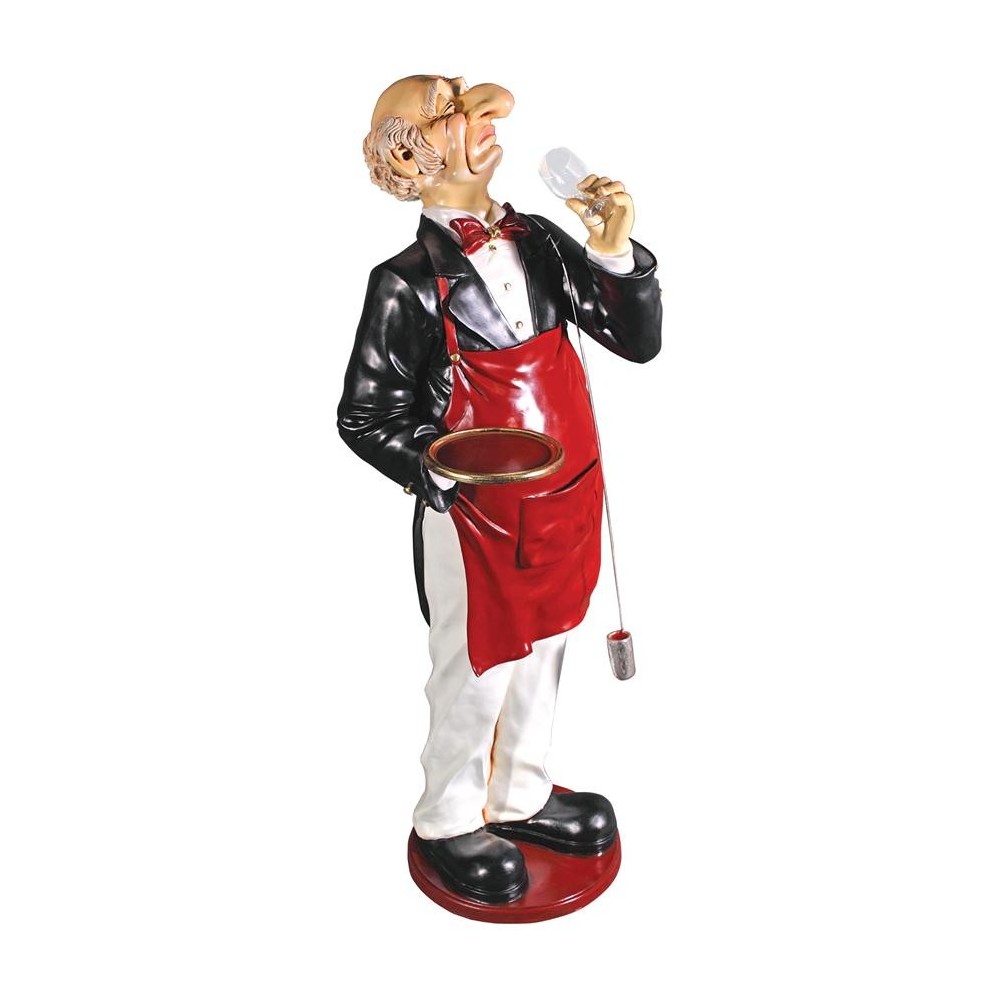 Design Toscano Sir Sommelier Grand Scale Statue Design Toscano Sir Sommelier Grand Scale Statue