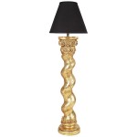 Design Toscano Gold Bernini Barley Twist Floor Lamp