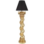 Design Toscano Gold Bernini Barley Twist Floor Lamp