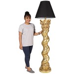 Design Toscano Gold Bernini Barley Twist Floor Lamp