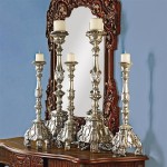 Design Toscano Medium Scroll Footed Candlestick