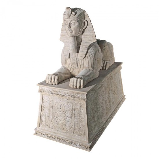 Design Toscano Grand Stone Sphinx On Plinth