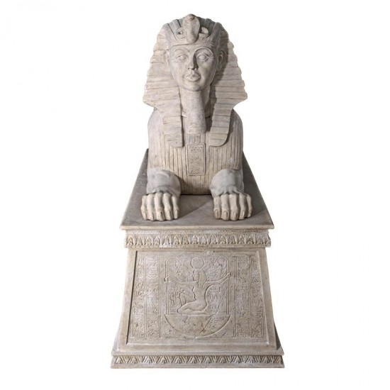 Design Toscano Grand Stone Sphinx On Plinth