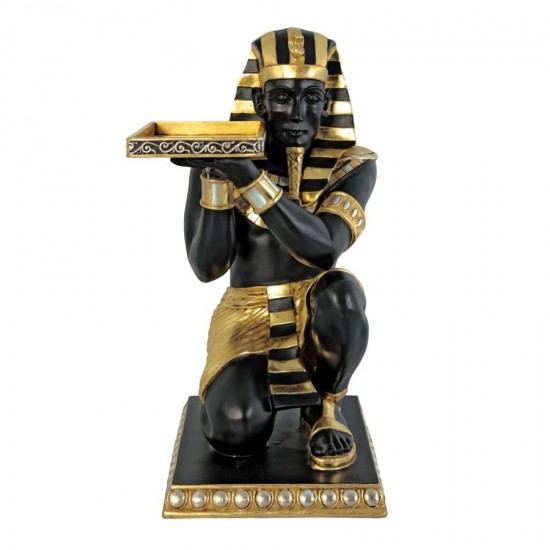 Design Toscano Pharaohs Kneeling Nubian Servant Table