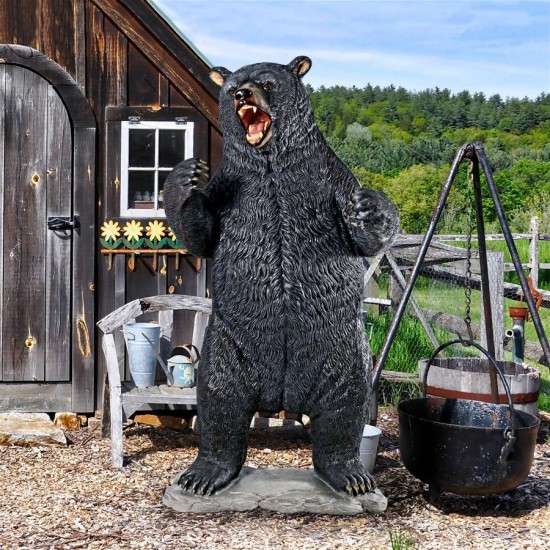 Design Toscano Growling Black Bear Statue