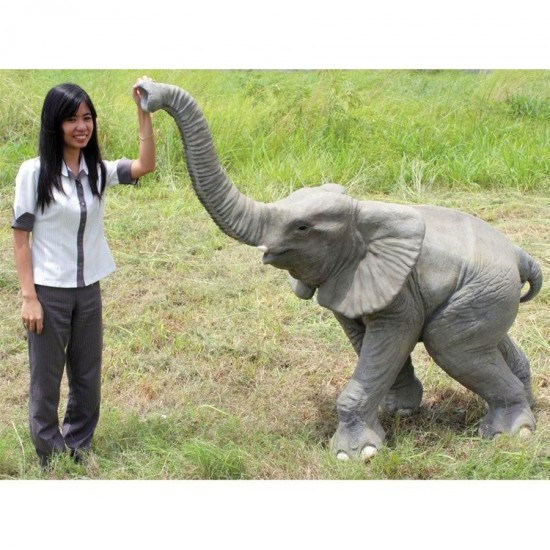 Design Toscano Good Luck Trunk Up Baby Elephant Statue