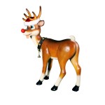 Design Toscano Large Standing Red Nosed Reindeer Statue