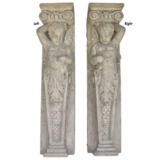 Design Toscano S/2 Fountainbleau Cherub Pilasters