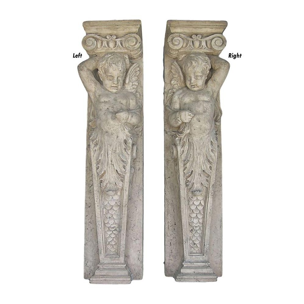 Design Toscano S/2 Fountainbleau Cherub Pilasters