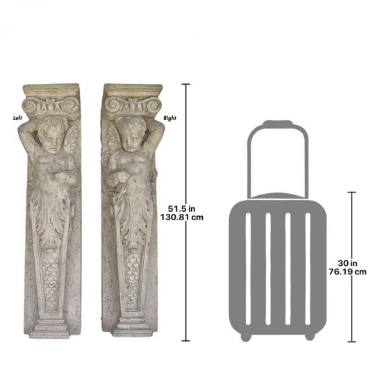 Design Toscano S/2 Fountainbleau Cherub Pilasters