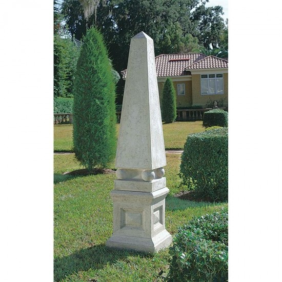 Design Toscano S/ Neoclassical Obelisk On Base