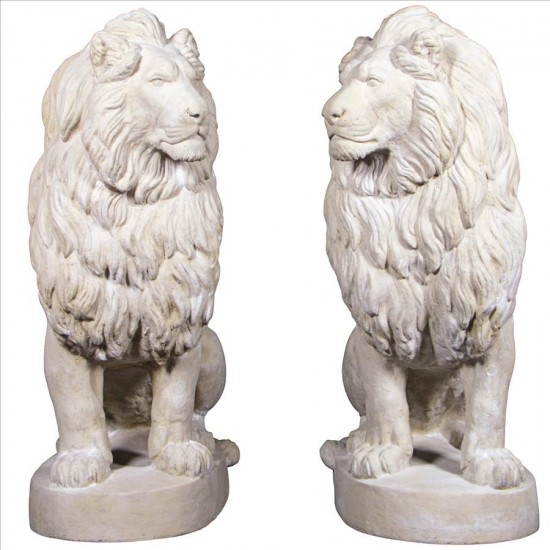 Design Toscano Set Of Right & Left Stately Lions