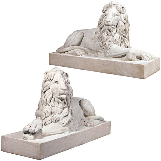 Design Toscano Castle Courtyard Sentinal Lions Set