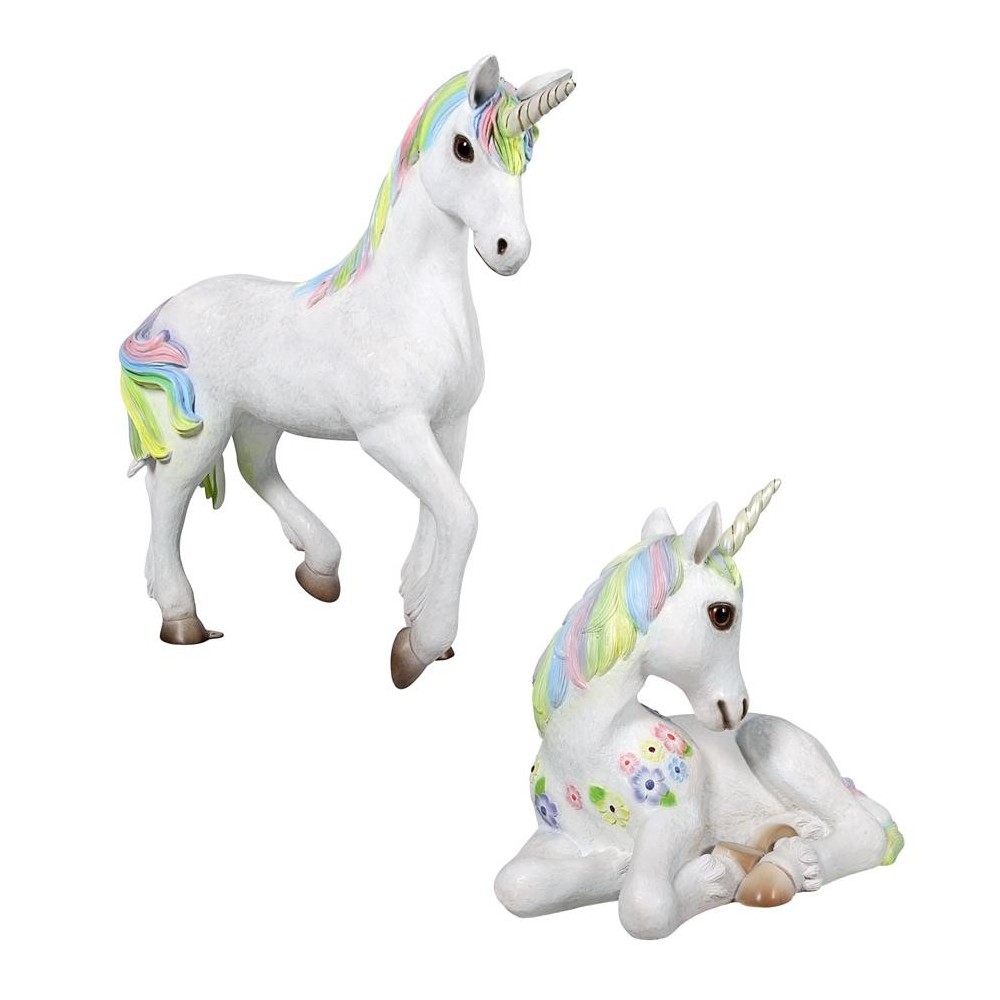 Design Toscano S/2 Magical Mystical Unicorn Statues