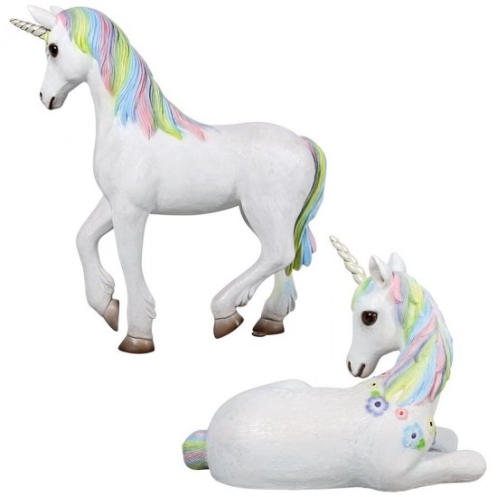 Design Toscano S/2 Magical Mystical Unicorn Statues