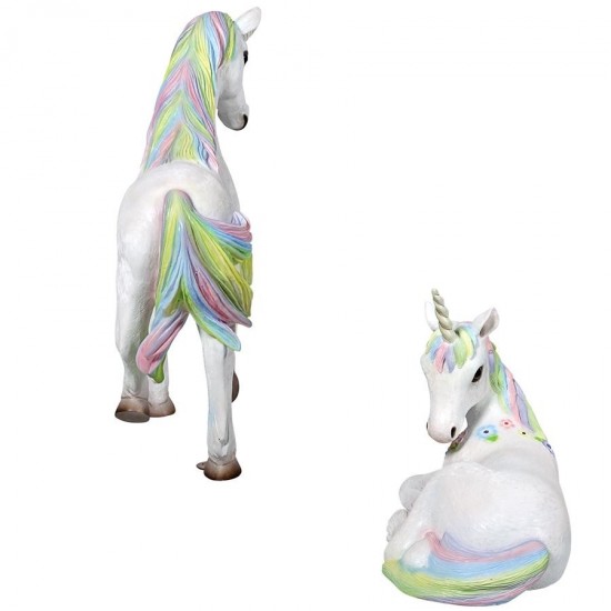 Design Toscano S/2 Magical Mystical Unicorn Statues