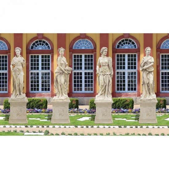 Design Toscano Set Of All Four Seasons With Plinths