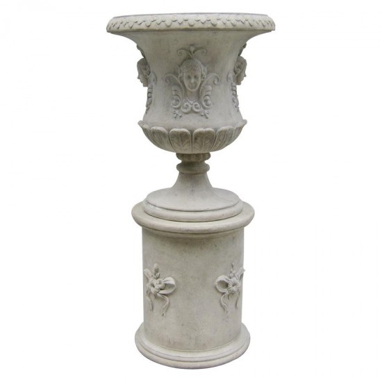 Design Toscano Set Of Flora Urn And Plinth