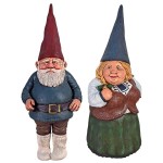 Design Toscano Set Of Mother & Father Gnome Statues