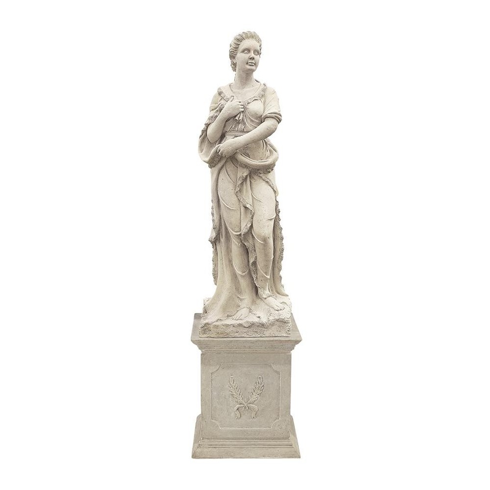 Design Toscano Four Seasons Winter Statue With Plinth Design Toscano Four Seasons Winter Statue With Plinth