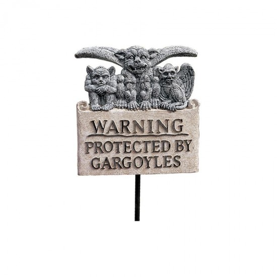 Design Toscano Gargoyle Warning Plaque