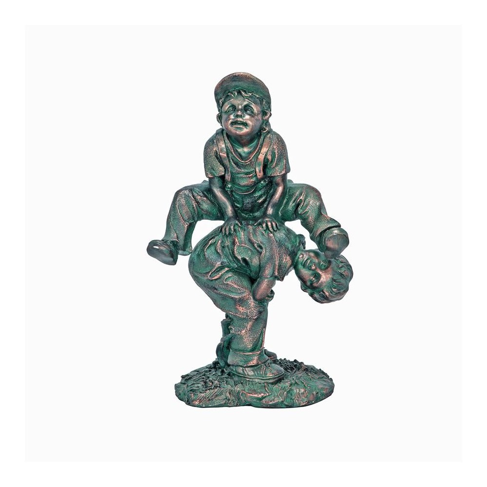Design Toscano Leap Frogging Playing Boys Statue Design Toscano Leap Frogging Playing Boys Statue