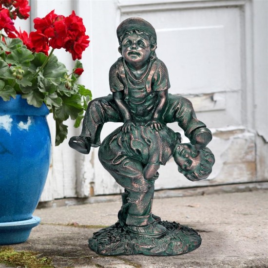 Design Toscano Leap Frogging Playing Boys Statue