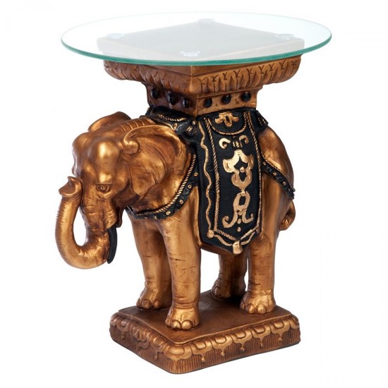 Design Toscano Maharajah Golden Elephant Table