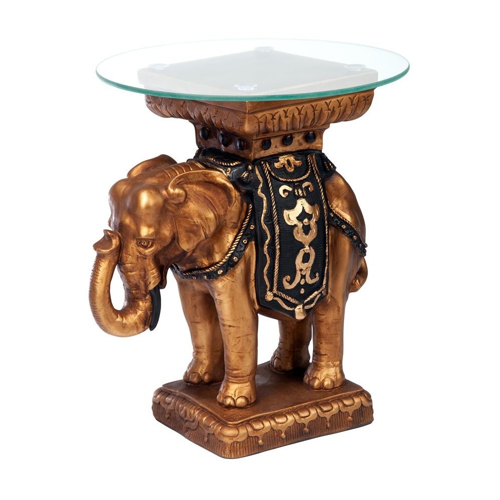 Design Toscano Maharajah Golden Elephant Table