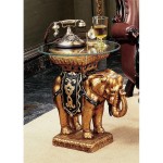 Design Toscano Maharajah Golden Elephant Table