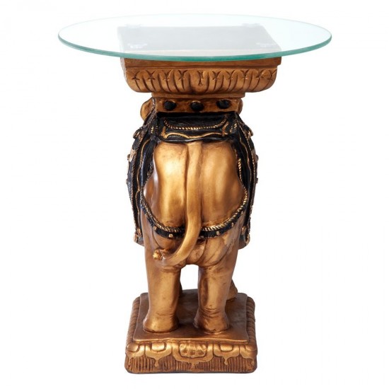 Design Toscano Maharajah Golden Elephant Table