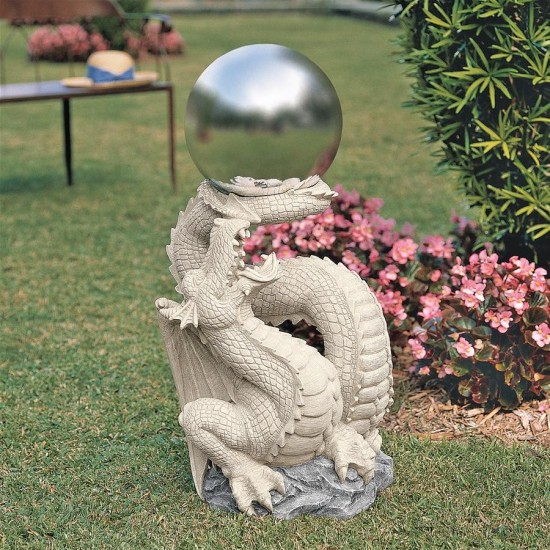 Design Toscano Sagremors Dragon With Gazing Globe