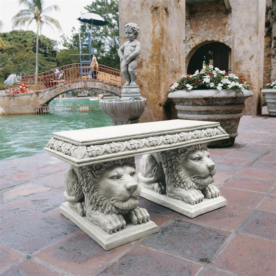 Design Toscano Grand Lion Bench Of St Johns Square