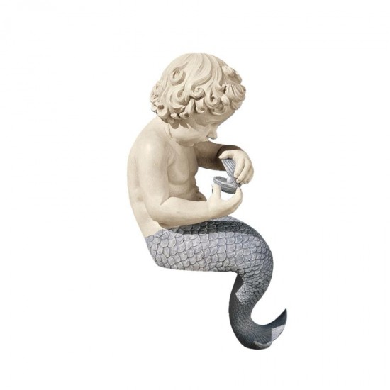 Design Toscano Oceans Little Treasures Merman Statue