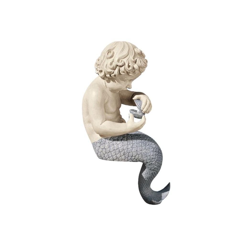 Design Toscano Oceans Little Treasures Merman Statue