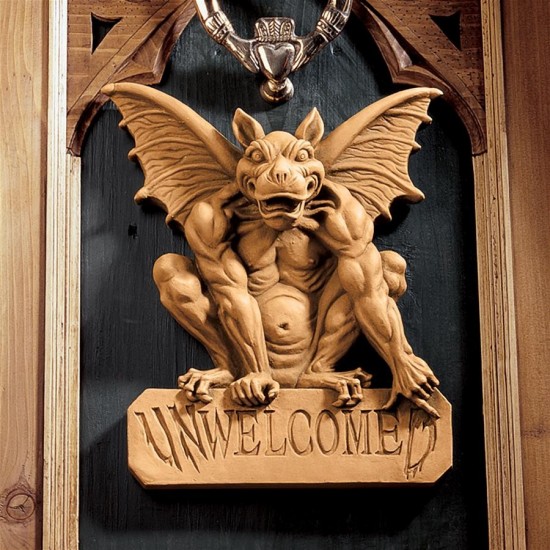 Design Toscano Gargoyle Unwelcomed Plaque