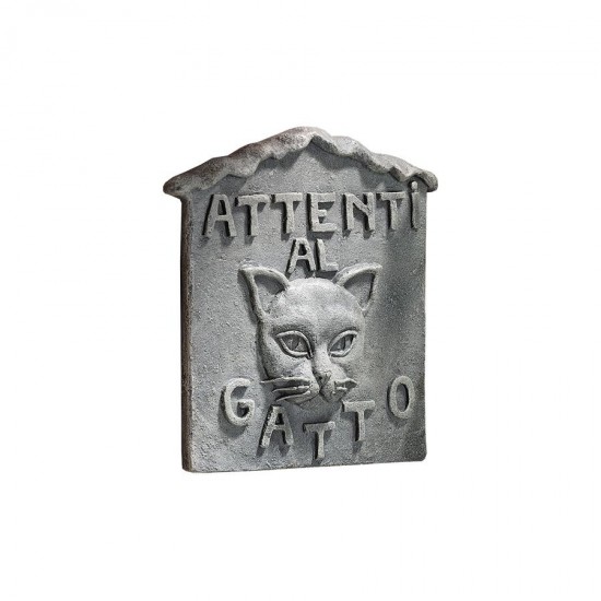 Design Toscano Beware Of Cat/Attenti Al Gatto Plaque