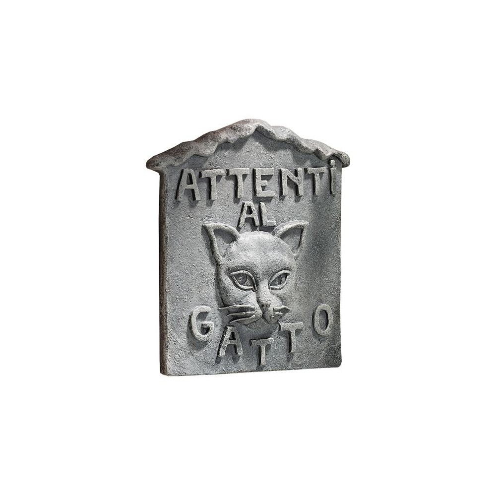 Design Toscano Beware Of Cat/Attenti Al Gatto Plaque