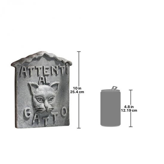 Design Toscano Beware Of Cat/Attenti Al Gatto Plaque