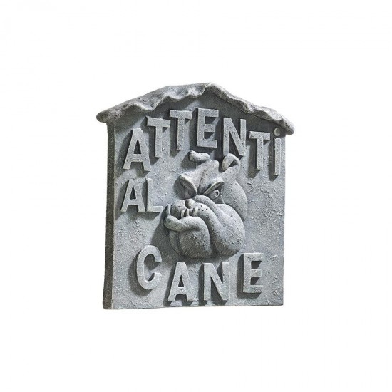 Design Toscano Beware Of Dog/Attenti Al Cane Plaque