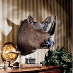 Design Toscano Black Rhinoceros Wall Trophy