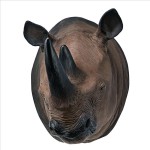 Design Toscano Black Rhinoceros Wall Trophy