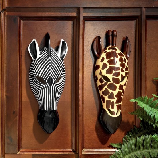 Design Toscano Zebra Mask Plaque