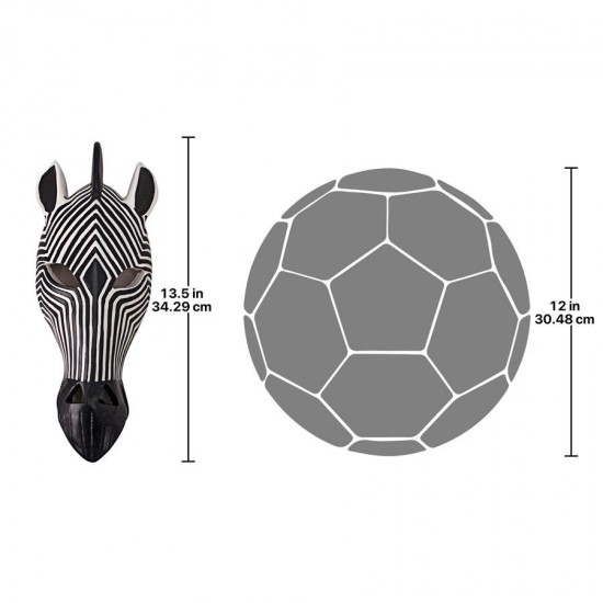 Design Toscano Zebra Mask Plaque